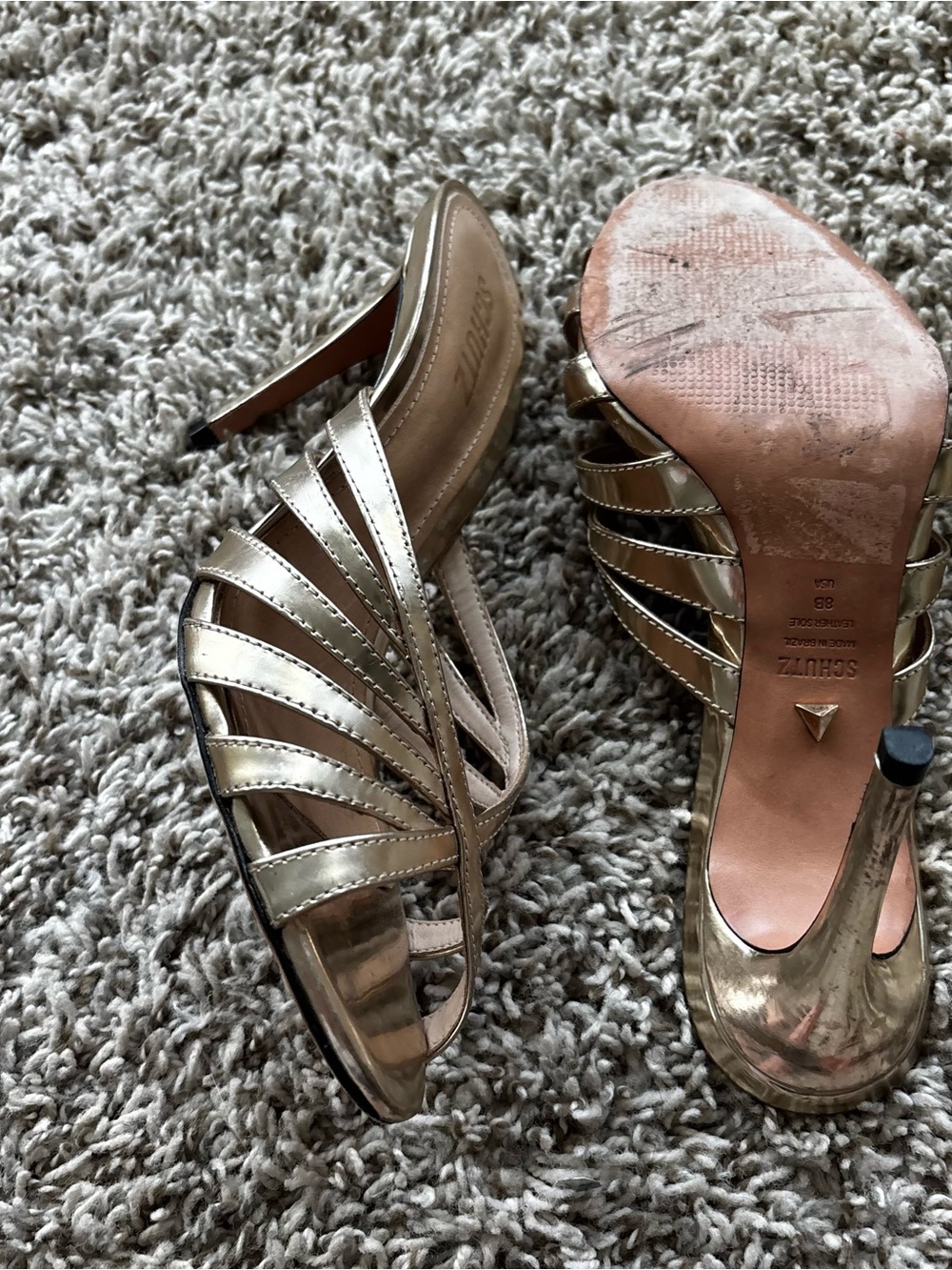 SCHUTZ Gold Strappy High Heel Sandals
Beylah sandals 9